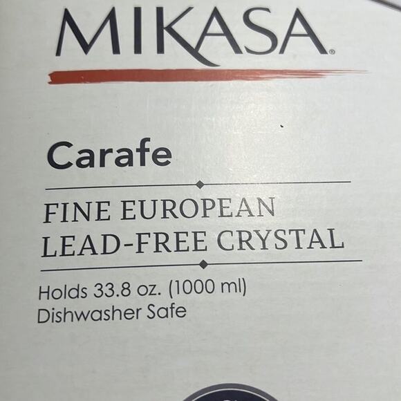 NWT MIKASA CARAFE FINE EUROPEAN LEAD -FREE CRYSTAL.‎ - Picture 7 of 8